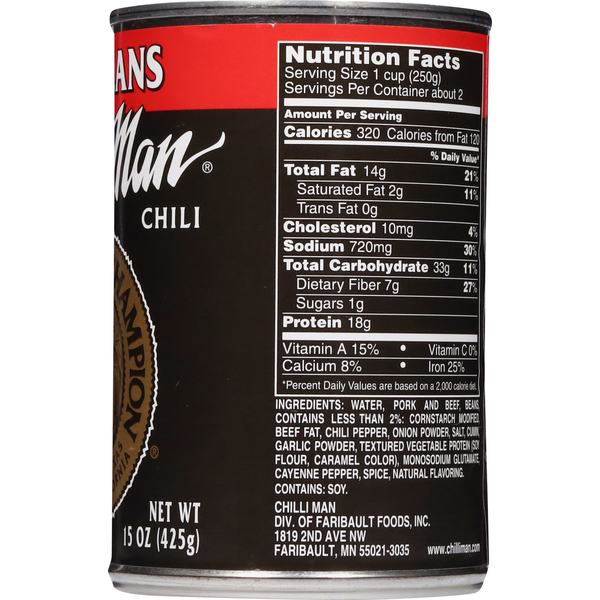 Chilli Man Chili, with Beans