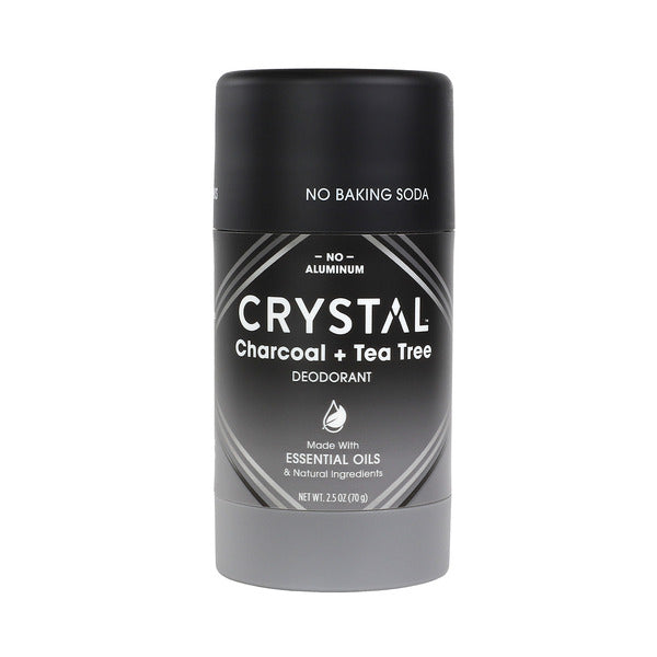 Crystal Deodorant Magnesium Enriched Deodorant, Charcoal + Tea Tree