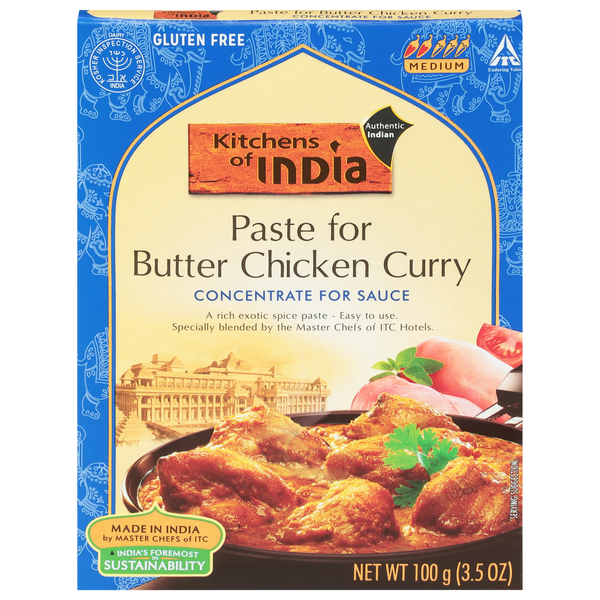 Kitchens of India Paste for Butter Chicken Curry, Gluten Free, Medium