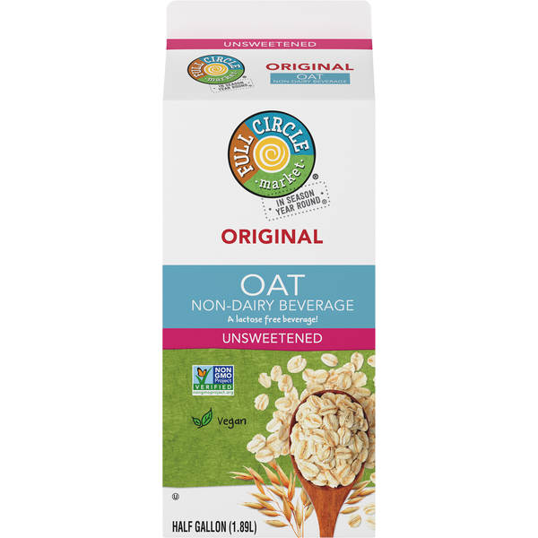 Full Circle Non-Dairy Beverage, Original, Oat, Unsweetened