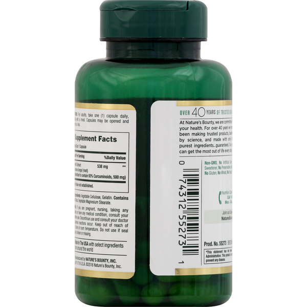 Nature's Bounty Turmeric, 538 mg, Capsules