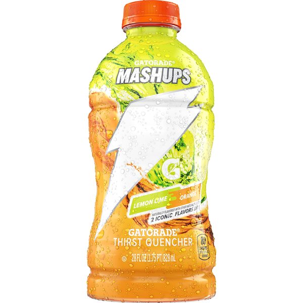 Gatorade Mashups Thirst Quencher Lemon Lime Orange Artificially Flavored
