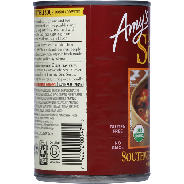 Amy's Kitchen Organic Fire Roasted Southwestern Vegetable Soups