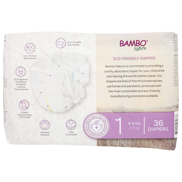 Bambo Nature Diapers Baby Size 1