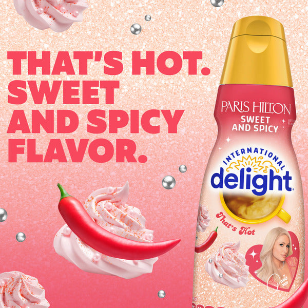 International Delight Coffee Creamer, Paris Hilton Sweet and Spicy, Refrigerated Flavored Creamer, 32 fl oz Bottle