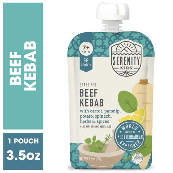 Serenity Kids Beef Kebab with Organic Vegetables Baby Food Pouch