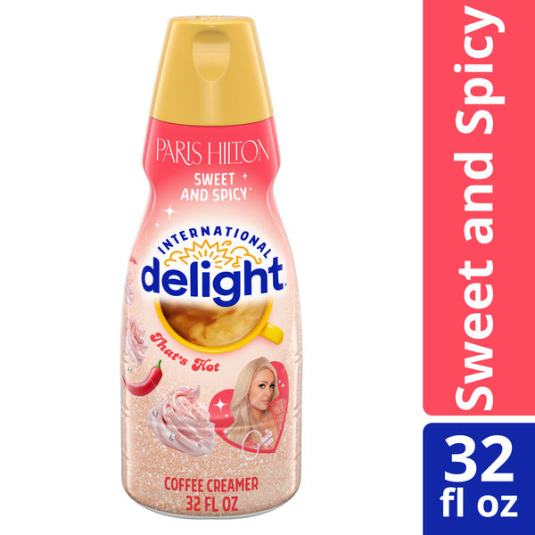 International Delight Coffee Creamer, Paris Hilton Sweet and Spicy, Refrigerated Flavored Creamer, 32 fl oz Bottle
