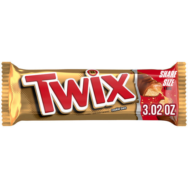 TWIX Milk Chocolate Caramel Cookie Candy Bar Share Size