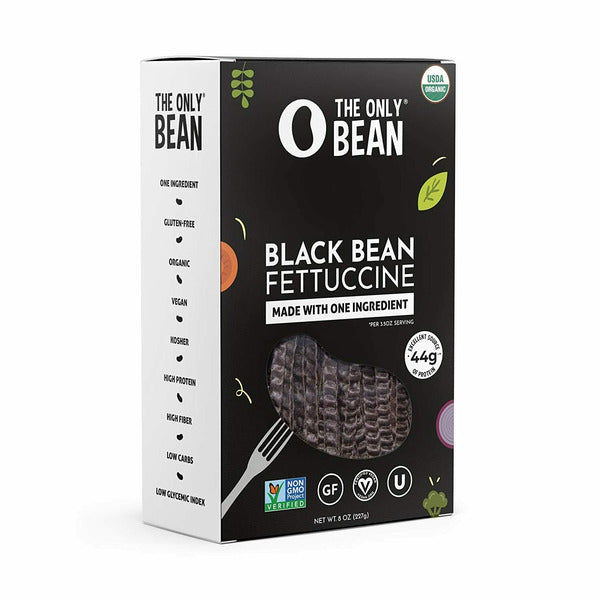 The Only Bean Black Bean Fettuccine (Organic & Gluten Free) Pasta Noodles
