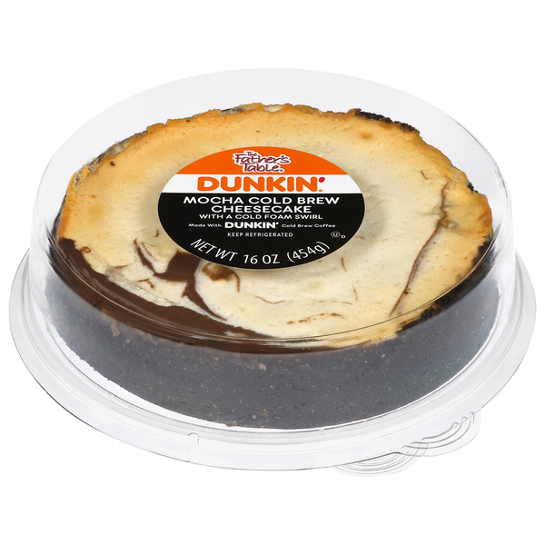 The Father’s Table Dunkin' Mocha Cold Brew Cheesecake with a Cold Foam Swirl