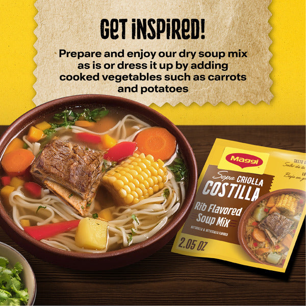 Maggi Sopa Criolla Costilla Rib Flavored Soup Mix