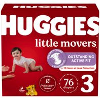 Huggies Little Movers Baby Diapers, Size 3 (16-28 ...
️