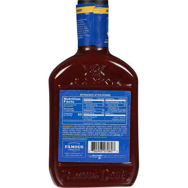 Famous Dave's BBQ Sauce, Kansas City-Style, Rich & Sassy, Mild