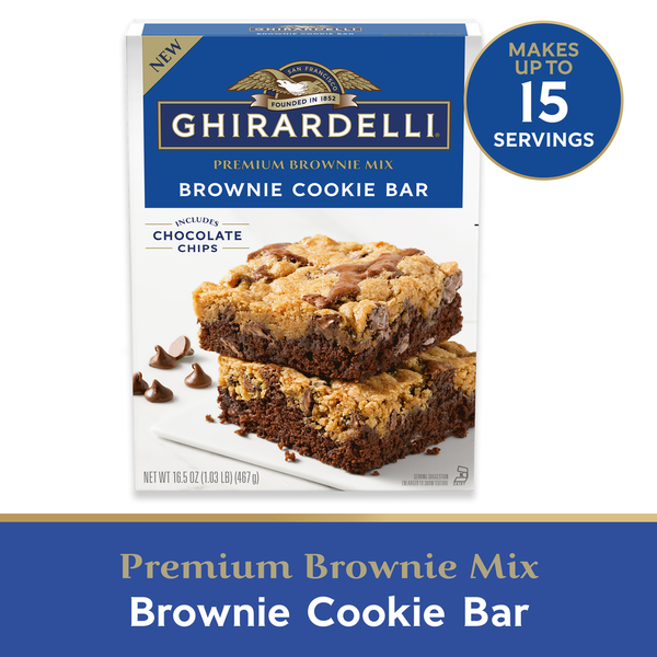 GHIRARDELLI Brownie Cookie Bar, Premium Brownie Mix