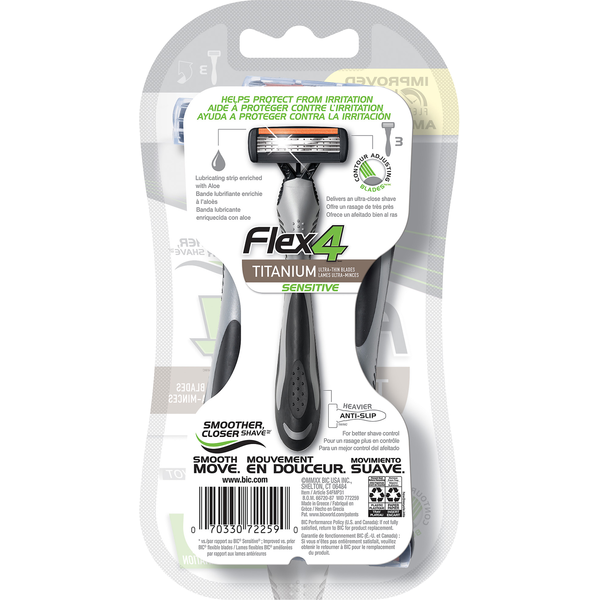 BIC Razors, Sensitive, Titanium