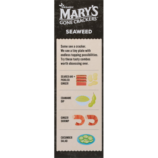 Mary's Gone Crackers Organic Super Seed Seaweed & Black Sesame Crackers