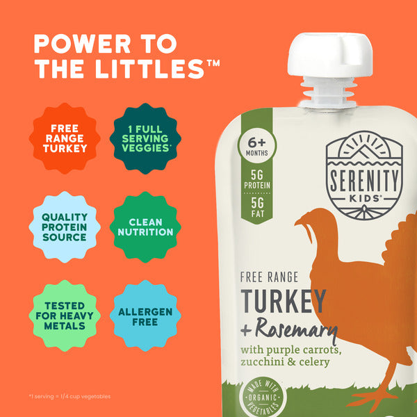 Serenity Kids Free Range Turkey & Rosemary Baby Food Pouch