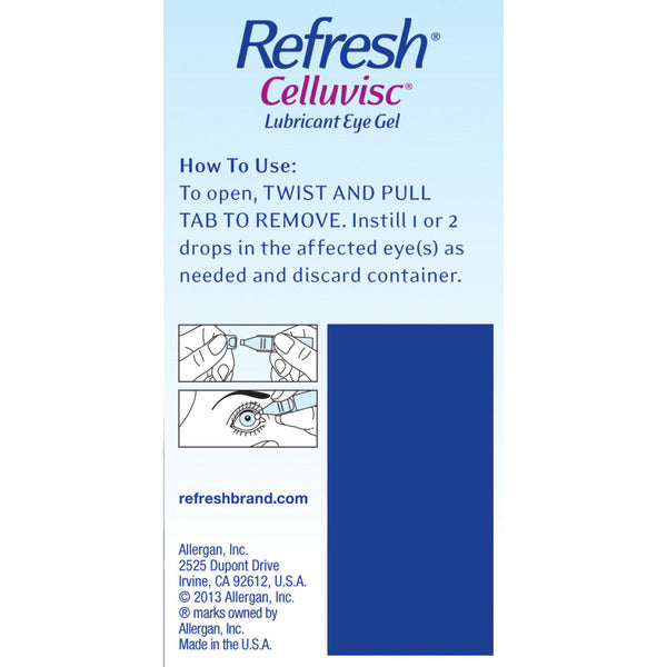 Refresh Celluvisc Lubricant Eye Gel Preservative-Free Artificial Tears