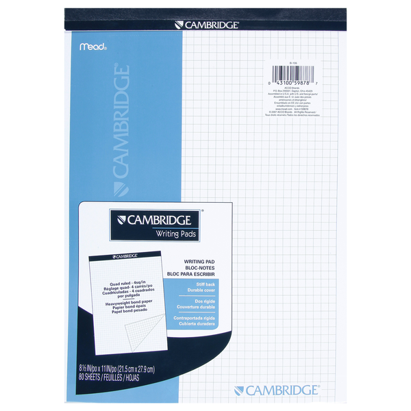 Mead Writing Pads, Bloc-Notes