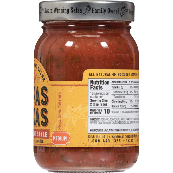 Texas Texas Restaurant Style Medium Salsa