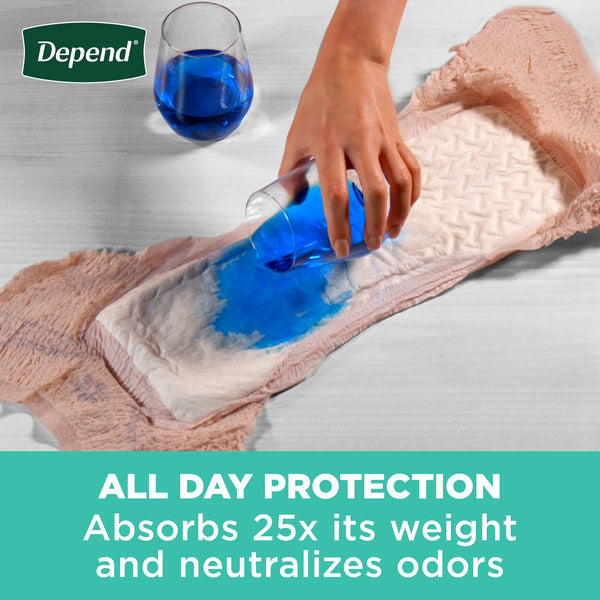 Depend Fresh Protection Women's Adult Incontinence Underwear, L, Blush