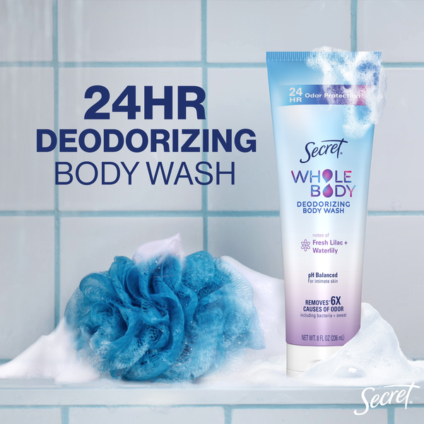 Secret Deodorizing Body Wash, Lilac & Waterlily
