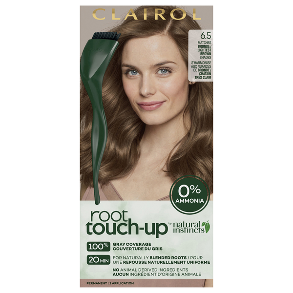 Root Touch-Up Hair Color, Permanent, 6.5 Matches Blonde/Lightest Brown Shades