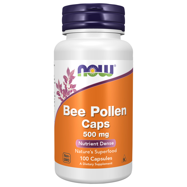 NOW Bee Pollen Caps, 500 mg, Capsules