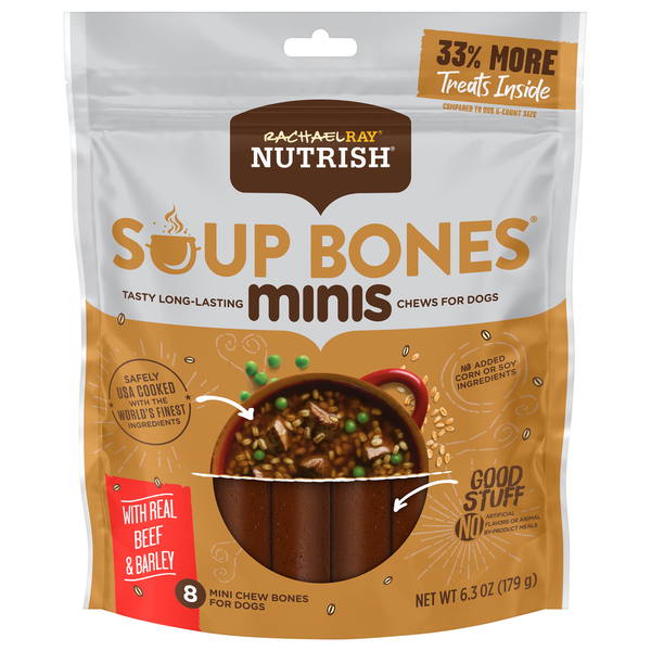 Rachael Ray Nutrish with Real Beef & Barley Minis Chew Bones for Dogs