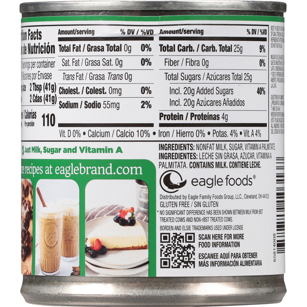 Eagle Brand Condensed Milk, Fat Free, Sweetened