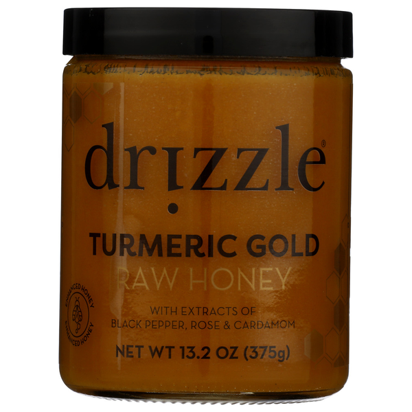 Drizzle Enhanced Honey, Turmeric Gold Raw Honey 13.