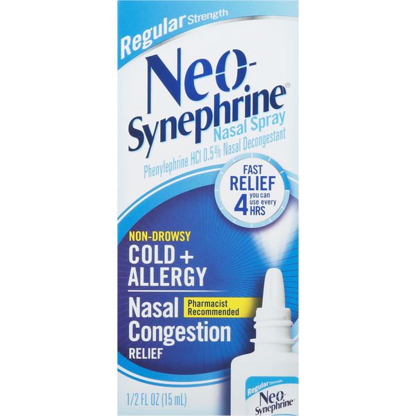 Neo-Synephrine Nasal Spray, Cold + Allergy, Nasal Congestion Relief, Non-Drowsy