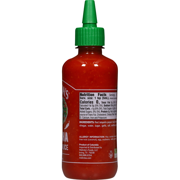 Melinda's Sauce, Hot Chili, Sriracha