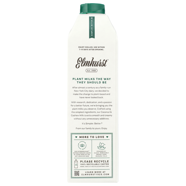 Elmhurst Unsweetened Coconut Cashew Milk
