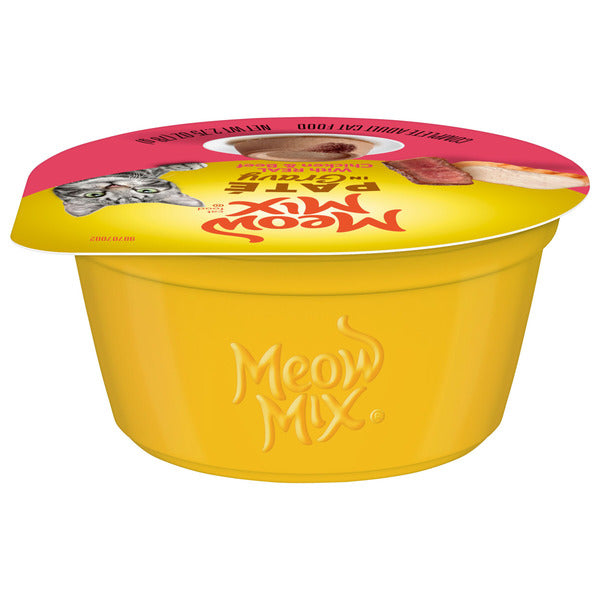 Meow Mix Paté in Gravy Wet Cat Food With Real Chicken & Beef