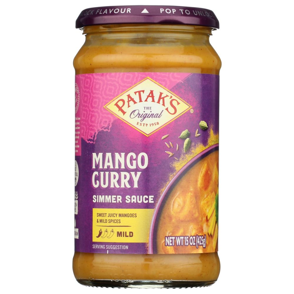 PATAKS: Mango Curry Simmer Sauce, 15 oz