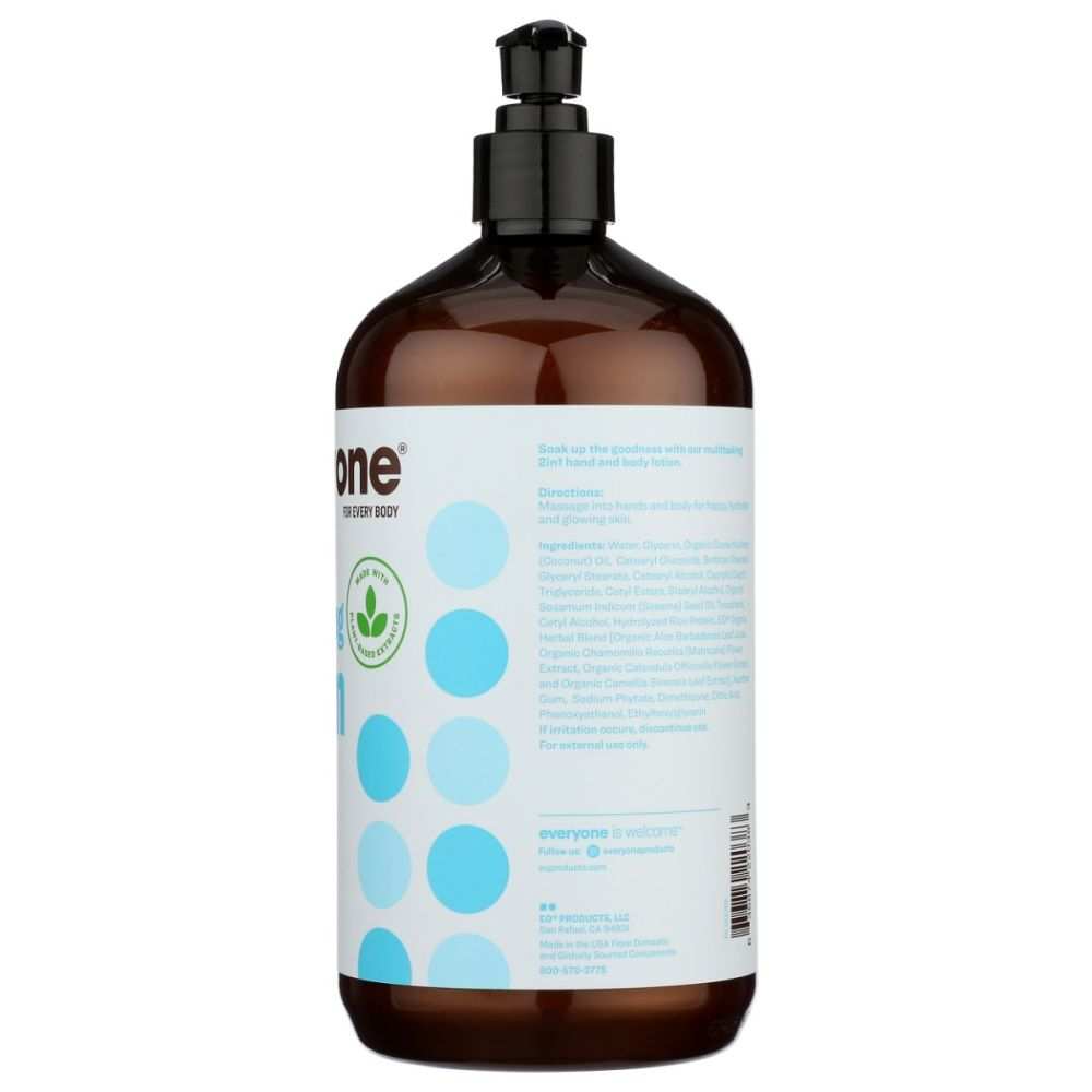 EVERYONE Unscented 2in1 Lotion - Gentle Moisturizer| Hands & Body 32oz