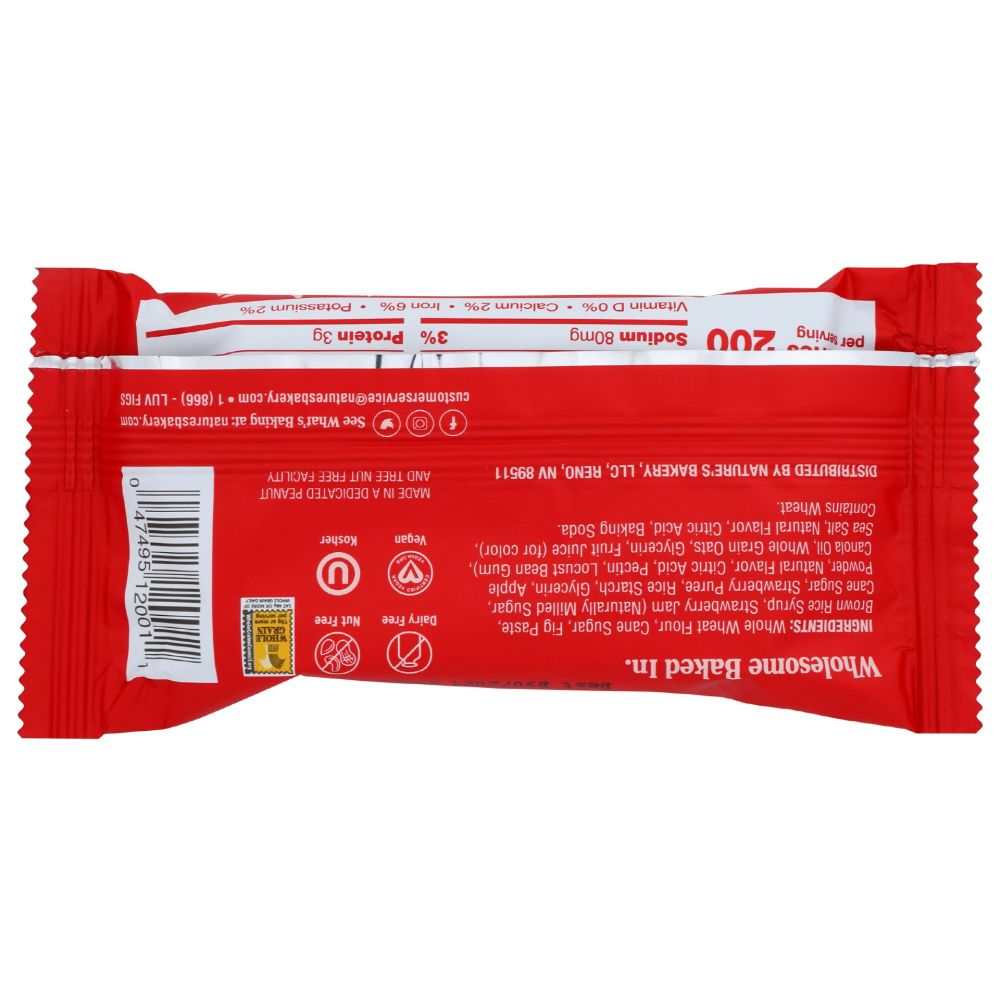 NATURES BAKERY: Whole Wheat Fig Bars Strawberry, 2 oz