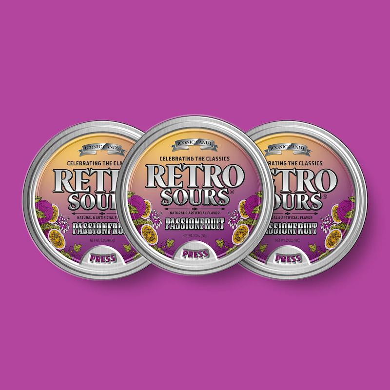Iconic Candy Retro Sours Passion Fruit