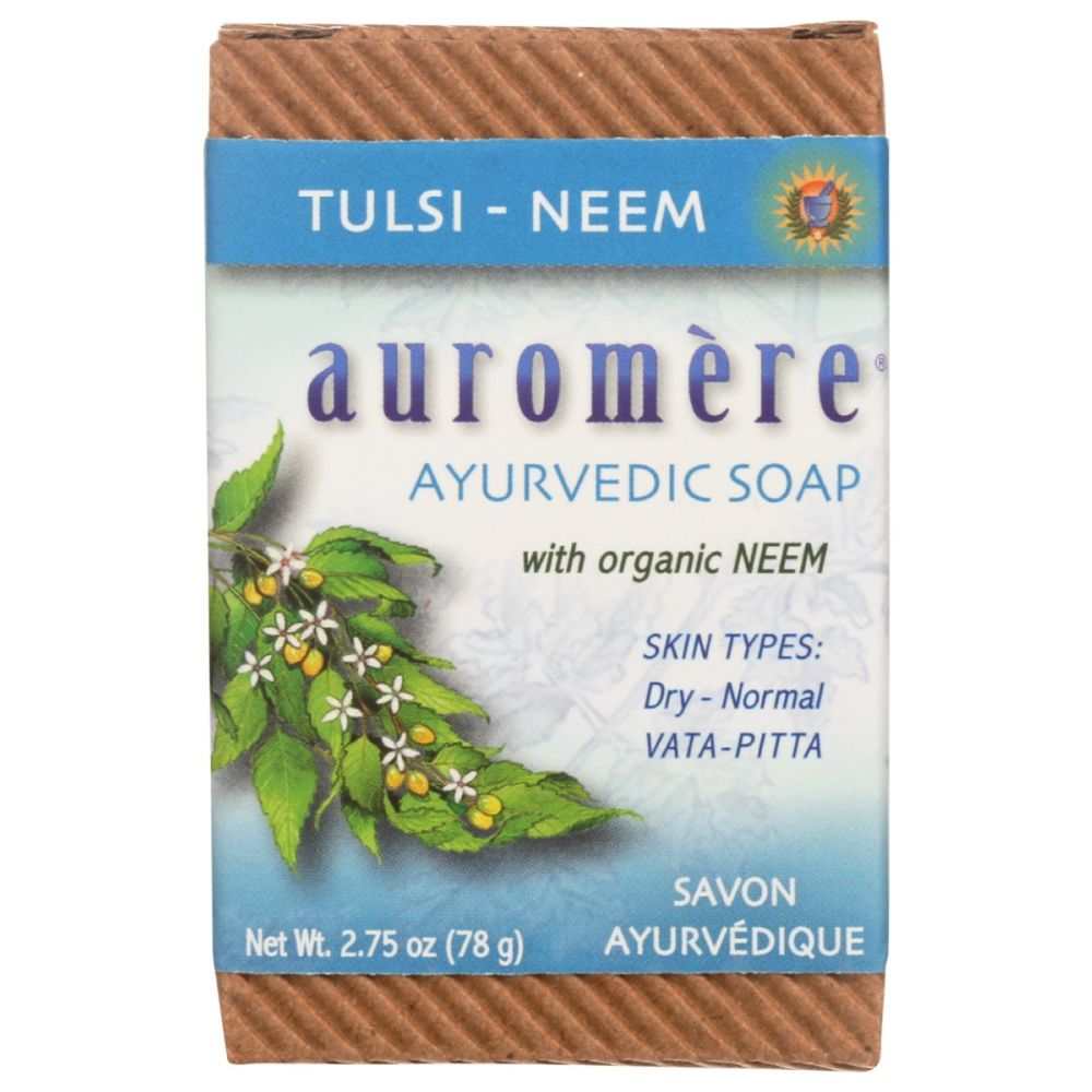 AUROMERE: Tulsi Neem Ayurvedic Soap, 30 pc