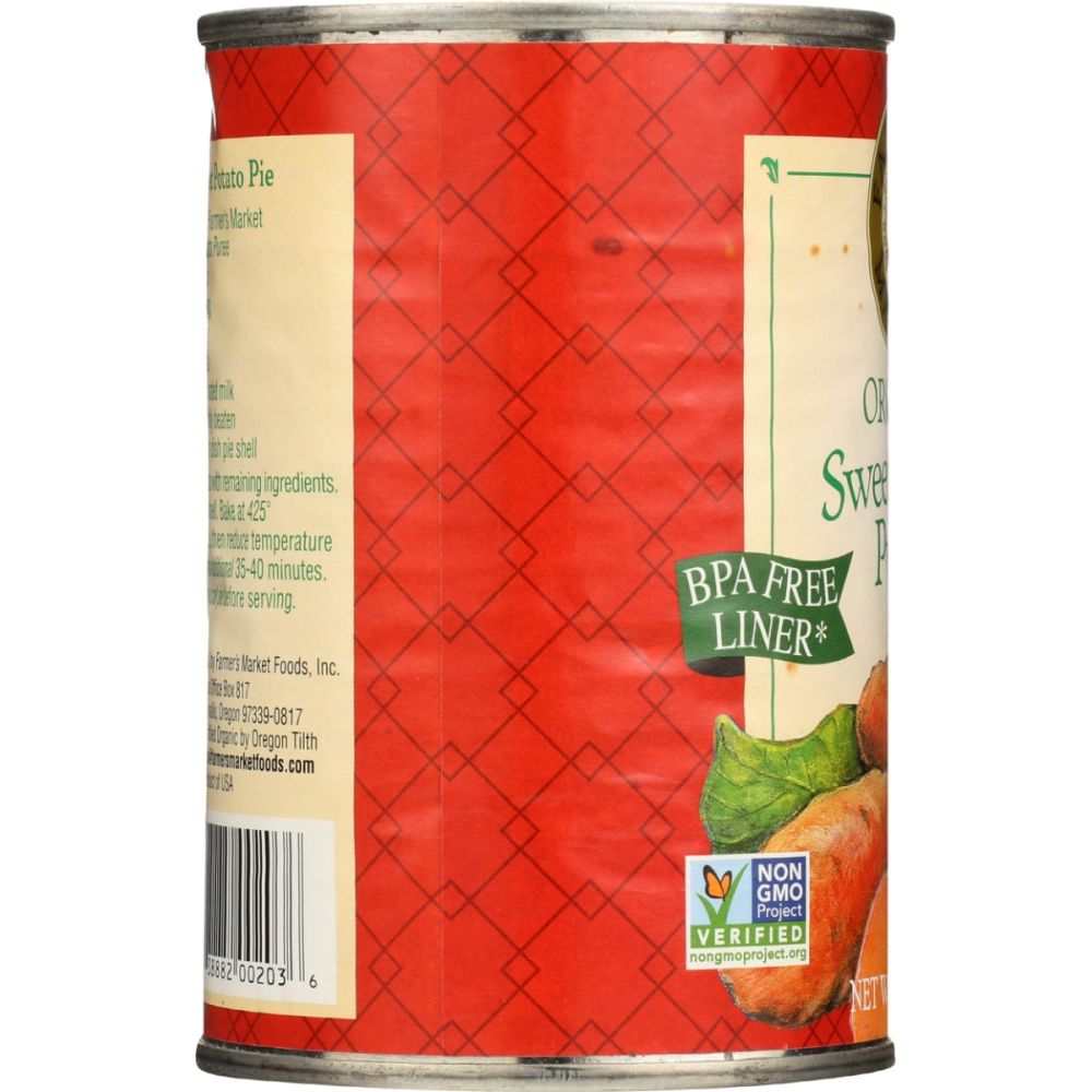 FARMERS MARKET FOODS: Organic Sweet Potato Puree, 15 oz