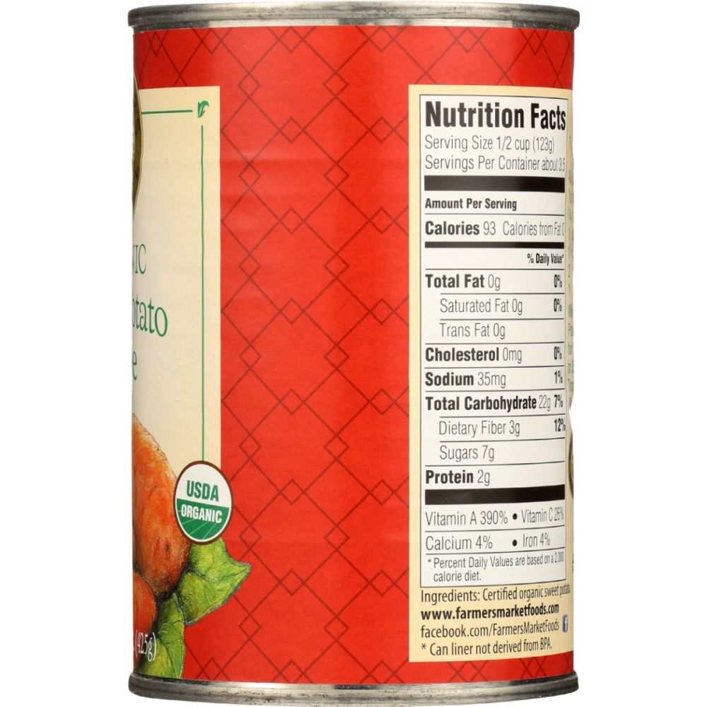 FARMERS MARKET FOODS: Organic Sweet Potato Puree, 15 oz