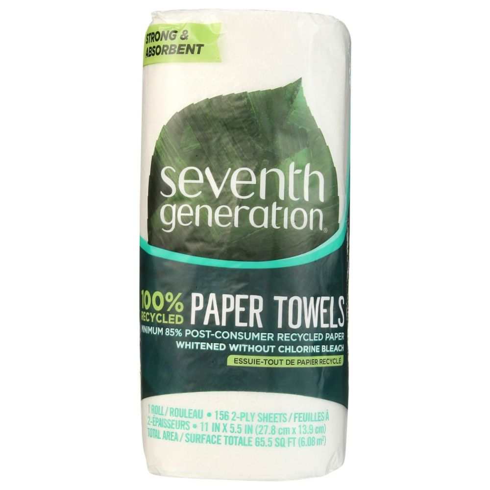 SEVENTH GEN. Recycled Paper Towels - Eco-Friendly White Paper Towels for Daily Use