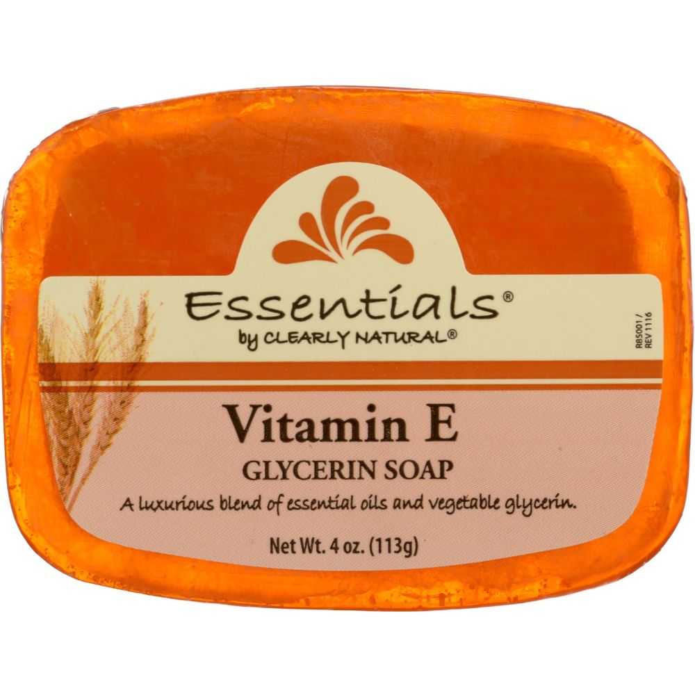 CLEARLY NATURAL: Glycerin Bar Soap Vitamin E, 4 oz