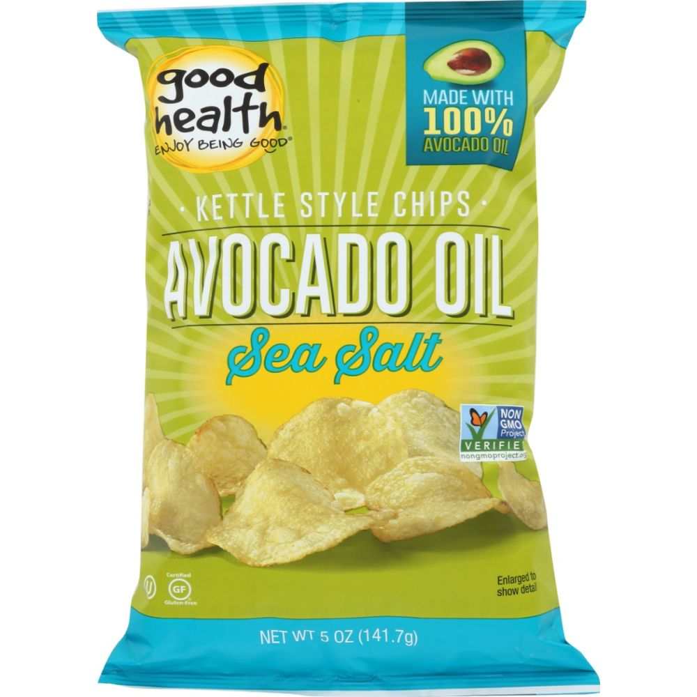 GOOD HEALTH: Avocado Oil Sea Salt Chips - Crispy Kettle Style Chips 5oz