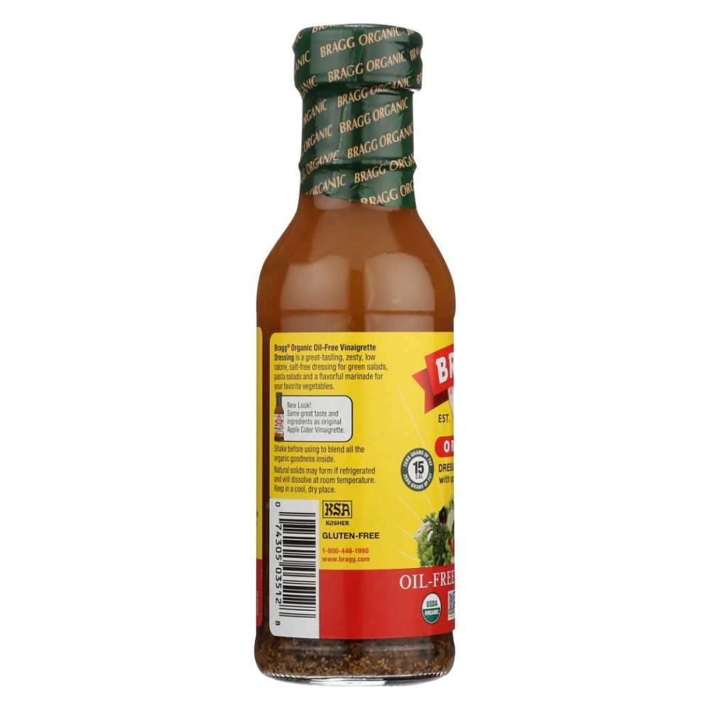 BRAGG ACV Dressings -Oil-Free Vinaigrette for Healthy Salads, 12 fl oz