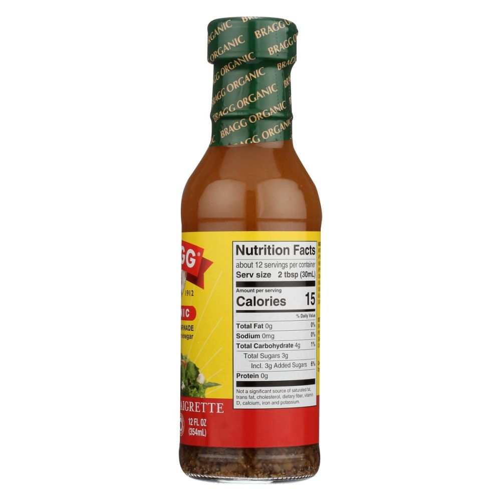 BRAGG ACV Dressings -Oil-Free Vinaigrette for Healthy Salads, 12 fl oz