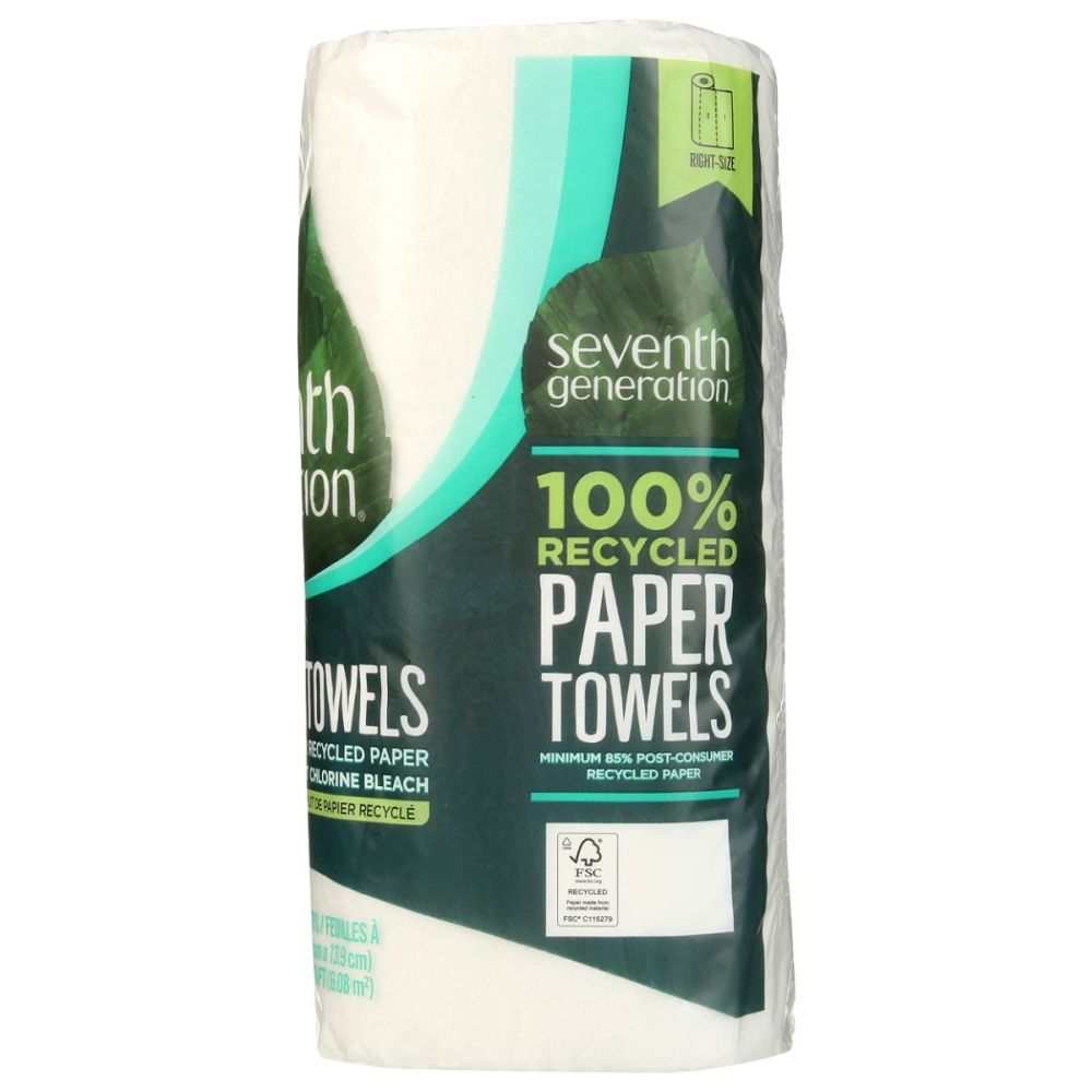 SEVENTH GEN. Recycled Paper Towels - Eco-Friendly White Paper Towels for Daily Use