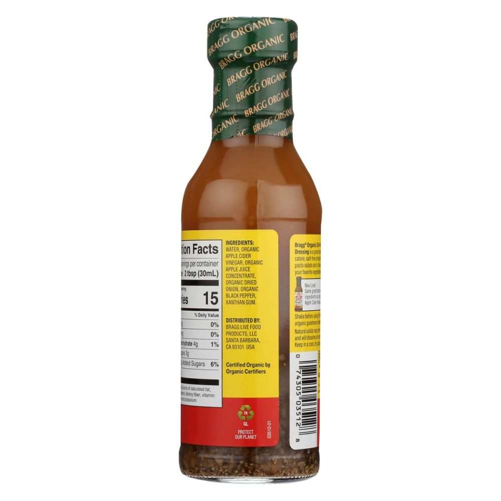 BRAGG ACV Dressings -Oil-Free Vinaigrette for Healthy Salads, 12 fl oz