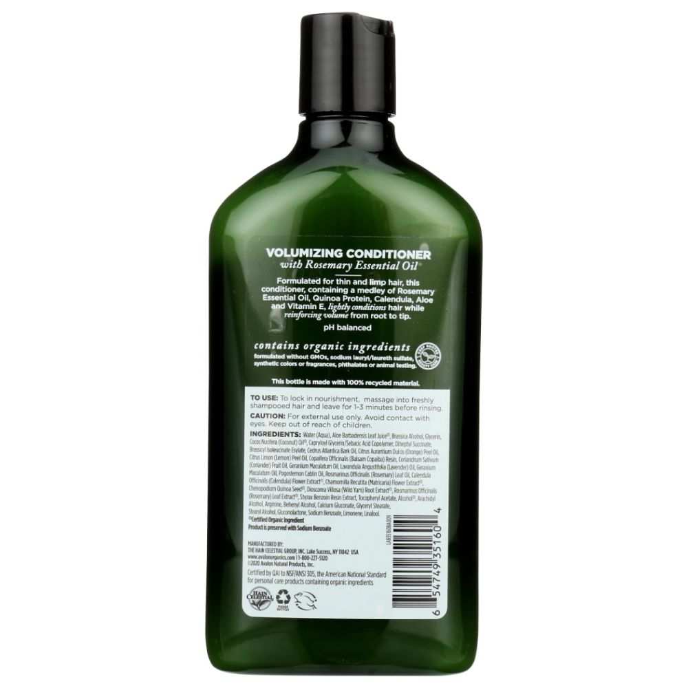 AVALON ORGANICS Volumizing Rosemary Conditioner -Reinforce Hair Volume